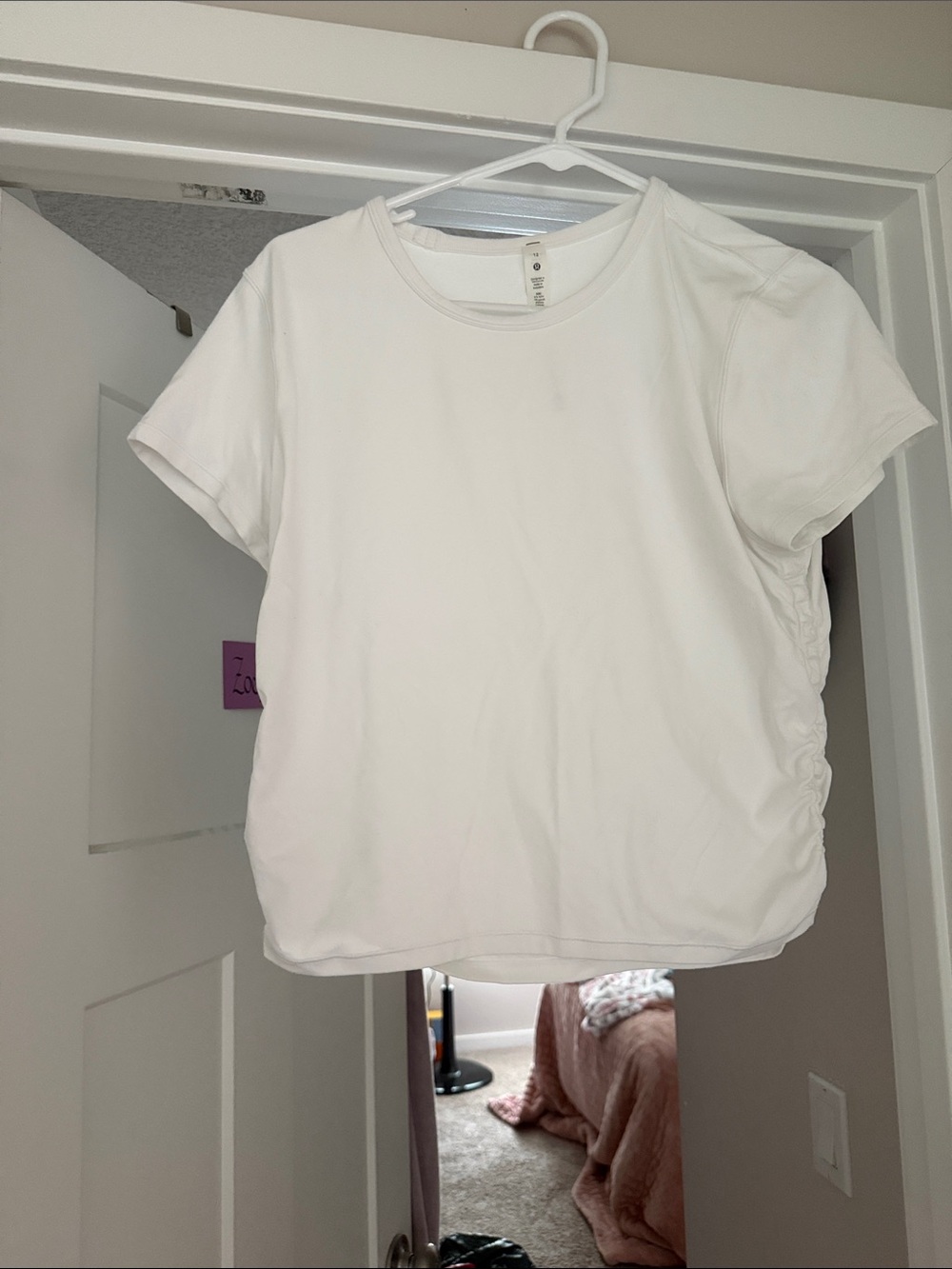 Lululemon Women's White Short-Sleeve Crewneck Top